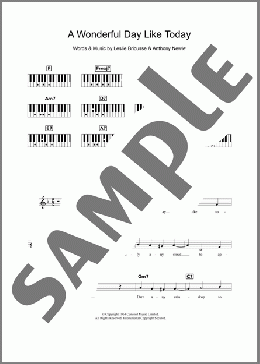 A Wonderful Day Like Today(Leslie Bricusse) 楽譜 ピアノ（歌詞 & コード） ダウンロード