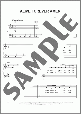 Alive Forever Amen(Travis Cottrell) 楽譜 ピアノ（ソロ） ダウンロード