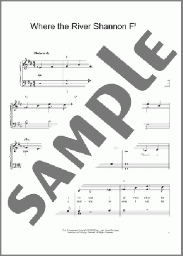 Where The River Shannon Flows(James J. Russell) 楽譜 ピアノ（ソロ） ダウンロード