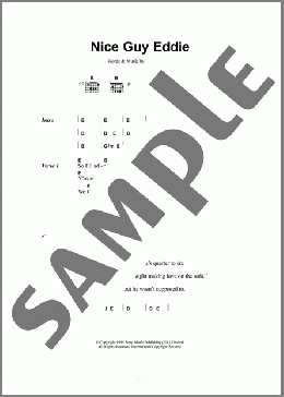 Nice Guy Eddie(Sleeper) 楽譜 ギター（コード） ダウンロード