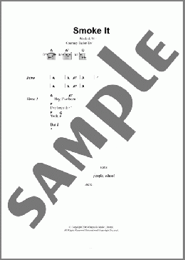 Smoke It(The Dandy Warhols) 楽譜 ギター（コード） ダウンロード