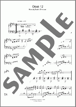 Opus 12(Dustin O'Halloran) 楽譜 ピアノ（ソロ） ダウンロード