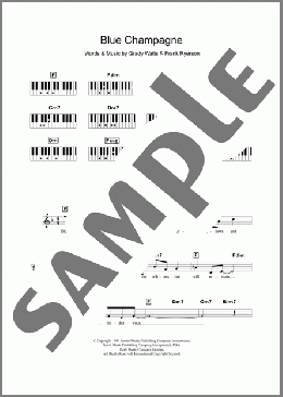 Blue Champagne(Jimmy Dorsey) 楽譜 ピアノ（歌詞 & コード） ダウンロード