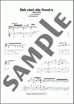 Deh Vieni Alla Finestra (Serenade)(Wolfgang Amadeus Mozart) 楽譜 ギター（その他） ダウンロード