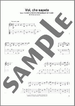 Voi, Che Sapete(Wolfgang Amadeus Mozart) 楽譜 ギター（その他） ダウンロード