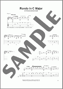 Rondo In C Major(Wolfgang Amadeus Mozart) 楽譜 ギター（その他） ダウンロード