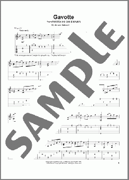 Gavotte(Johann Sebastian Bach) 楽譜 ギター（その他） ダウンロード