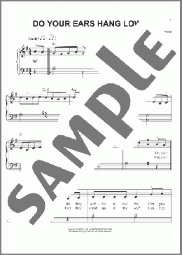 Do Your Ears Hang Low?(Traditional) 楽譜 ピアノ（ソロ） ダウンロード