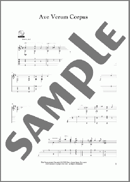 Ave Verum (Jesu, Word of God Incarnate)(Wolfgang Amadeus Mozart) 楽譜 ギター（その他） ダウンロード