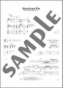 American Pie(Don McLean) 楽譜 ギター（その他） ダウンロード