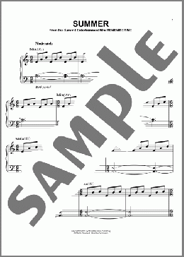 Summer(Marcelo Zarvos) 楽譜 ピアノ（ソロ） ダウンロード
