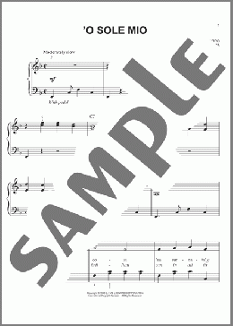 'O Sole Mio(Giovanni Capurro) 楽譜 ピアノ（ソロ） ダウンロード