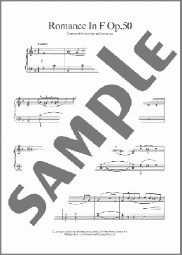 Romance In F Major, Op. 50(Ludwig Van Beethoven) 楽譜 ピアノ（ソロ） ダウンロード
