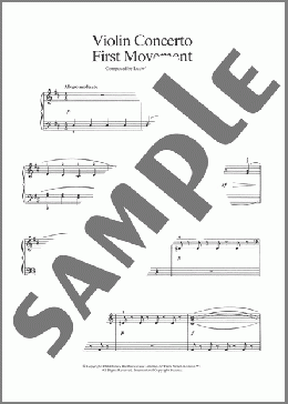 First Movement (from Violin Concerto In D Major, Op. 61)(Ludwig Van Beethoven) 楽譜 ピアノ（ソロ） ダウンロード