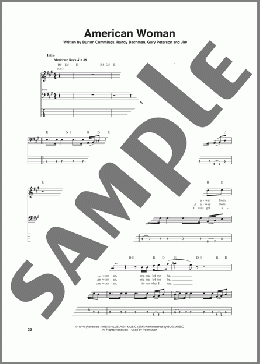 American Woman(The Guess Who) 楽譜 ベース ダウンロード