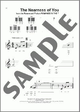 The Nearness Of You(Ned Washington/Hoagy Carmichael) 楽譜 ピアノ（ソロ） ダウンロード