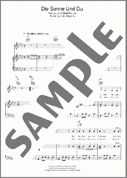 Die Sonne Und Du(Udo Jurgens) 楽譜 その他 ダウンロード