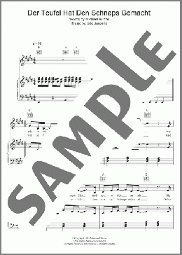 Der Teufel Hat Den Schnaps Gemacht(Udo Jurgens) 楽譜 その他 ダウンロード