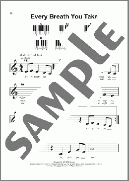 Every Breath You Take(The Police) 楽譜 ピアノ（ソロ） ダウンロード