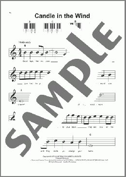 Candle In The Wind(Elton John) 楽譜 ピアノ（ソロ） ダウンロード