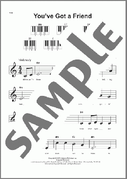You've Got A Friend(James Taylor) 楽譜 ピアノ（ソロ） ダウンロード