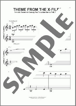 Theme From The X-Files(Mark Snow) 楽譜 ピアノ（ソロ） ダウンロード