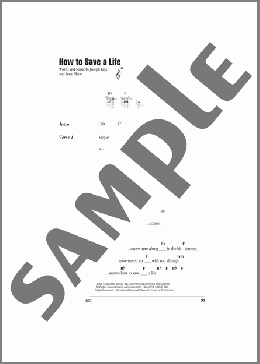 How To Save A Life(The Fray) 楽譜 ギター（コード） ダウンロード