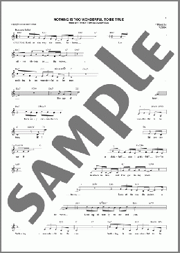 Nothing Is Too Wonderful To Be True(David Yazbek/Dirty Rotten Scoundrels (Musical)) 楽譜 その他 ダウンロード