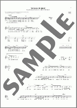 The Saga Of Jenny(Kurt Weill) 楽譜 その他 ダウンロード