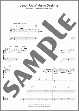 Jesu, Joy Of Man's Desiring(Johann Sebastian Bach) 楽譜 ピアノ（ソロ） ダウンロード