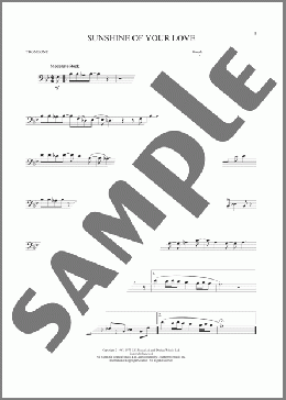 Sunshine Of Your Love(Cream) 楽譜 トロンボーン（ソロ） ダウンロード