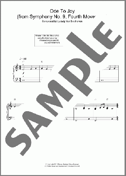 Ode To Joy from Symphony No. 9, Fourth Movement(Ludwig Van Beethoven) 楽譜 ピアノ（ソロ） ダウンロード