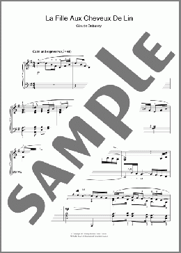 La Fille Aux Cheveux De Lin (No. 8 From Preludes Book 1)(Claude Debussy) 楽譜 ピアノ（ソロ） ダウンロード