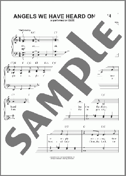 Angels We Have Heard On High(Traditional French Carol/Glee (TV Series)/Glee Cast) 楽譜 ピアノ（ソロ） ダウンロード