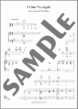 I'll See You Again(Noel Coward) 楽譜 その他 ダウンロード