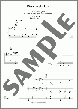 Wyoming Lullaby(Alma Cogan) 楽譜 その他 ダウンロード