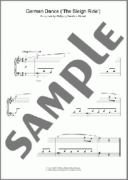 German Dance(Wolfgang Amadeus Mozart) 楽譜 ピアノ（ソロ） ダウンロード