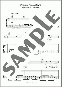 Gimme Some Slack(The Cars) 楽譜 その他 ダウンロード