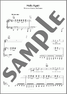 Hello Again(The Cars) 楽譜 その他 ダウンロード