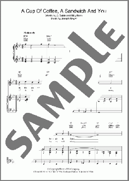 A Cup Of Coffee, A Sandwich And You(Joseph Meyer) 楽譜 その他 ダウンロード