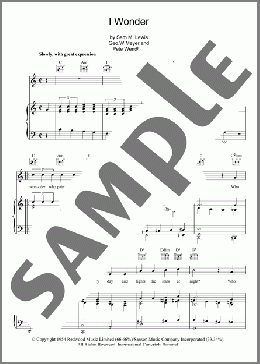 I Wonder(Dickie Valentine) 楽譜 その他 ダウンロード