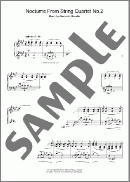 Nocturne From String Quartet No.2(Alexander Borodin) 楽譜 ピアノ（ソロ） ダウンロード