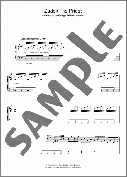 Zadok The Priest(George Frederic Handel) 楽譜 ピアノ（ソロ） ダウンロード