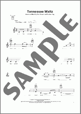Tennessee Waltz(Patti Page/Pee Wee King) 楽譜 ウクレレ（弾き語り） ダウンロード