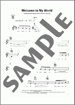 Welcome To My World(Jim Reeves/Eddy Arnold) 楽譜 ウクレレ（弾き語り） ダウンロード