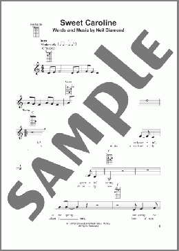 Sweet Caroline(Neil Diamond/Glee Cast) 楽譜 ウクレレ（弾き語り） ダウンロード