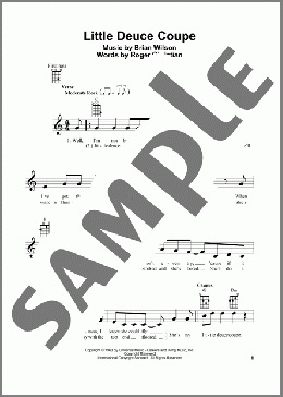 Little Deuce Coupe(The Beach Boys) 楽譜 ウクレレ（弾き語り） ダウンロード