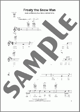 Frosty The Snow Man(Gene Autry) 楽譜 ウクレレ（弾き語り） ダウンロード