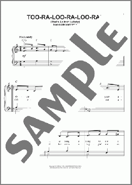 Too-Ra-Loo-Ra-Loo-Ral (That's An Irish Lullaby)(James R. Shannon) 楽譜 ピアノ（ソロ） ダウンロード