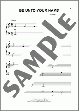 Be Unto Your Name(Robin Mark) 楽譜 その他 ダウンロード